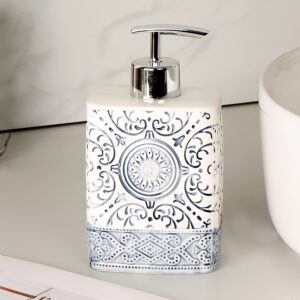 distributeur de savon liquide bleu clair
